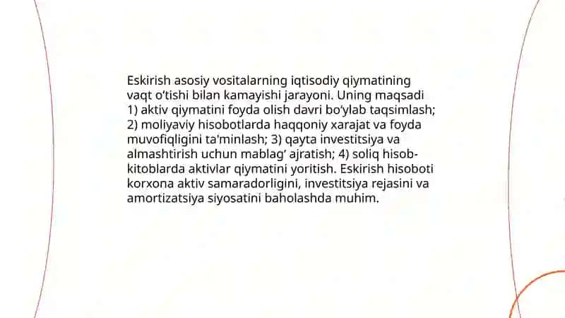 Eskirish hisobi 3