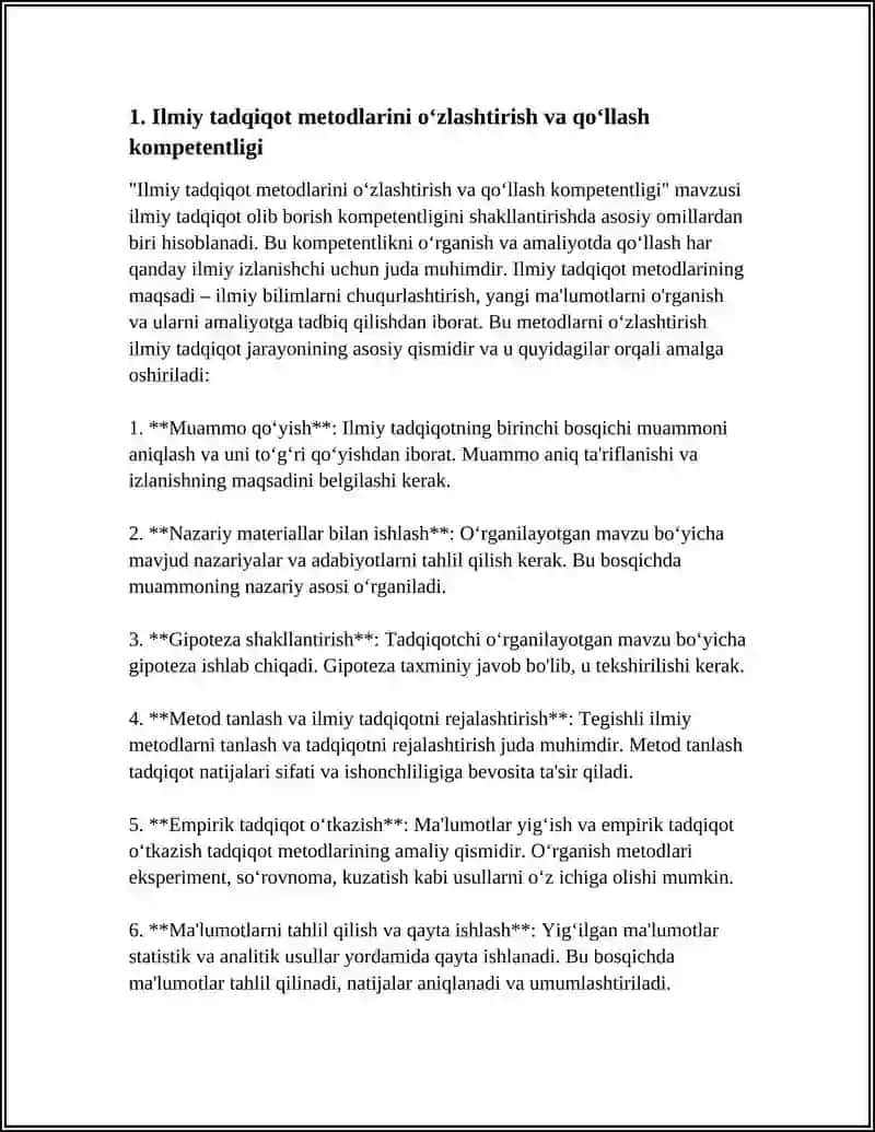 ILMIY TADQIQOT OLIB BORISH KOMPETENTLIGI 3