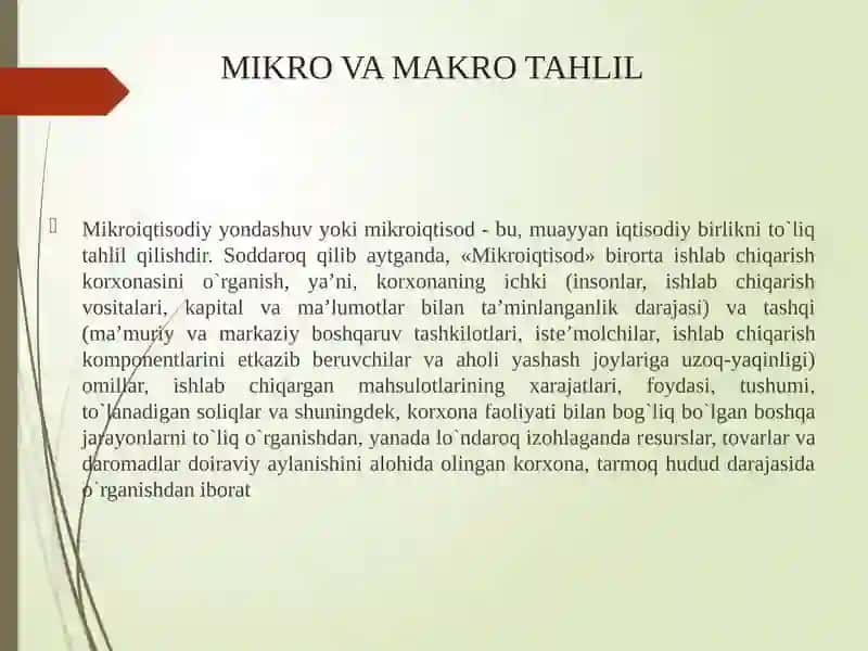 MAVZU: “MAKROIQTISODIYOT”GA KIRISH 3