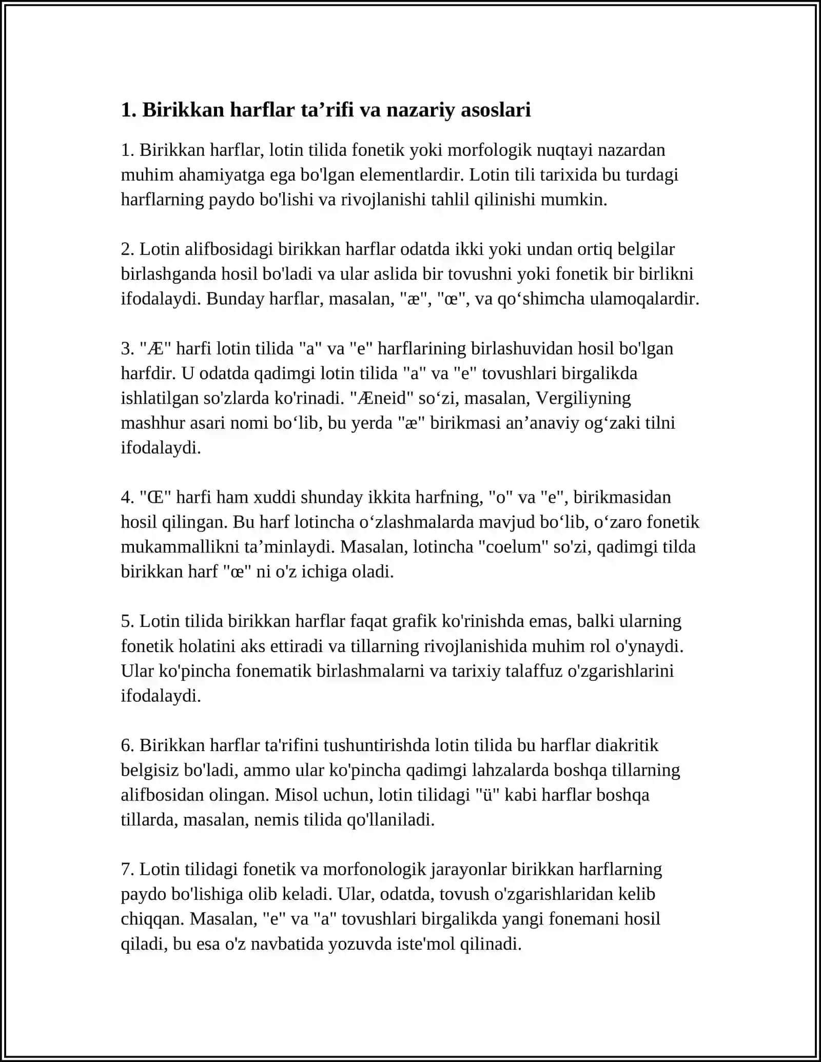 BIRIKKAN HARFLAR.(LOTIN TILI) 3
