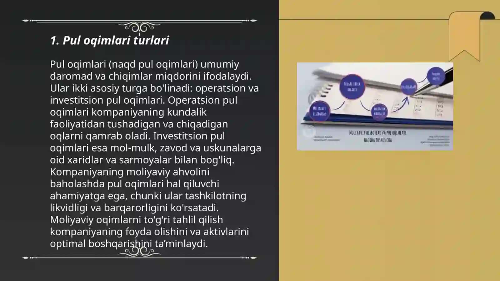 Pul oqimlari tahlili 3