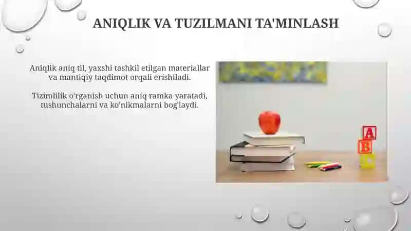 Taʼlimning tizimlilik va izchillik prinsipini amalga oshirish qoidalar 3