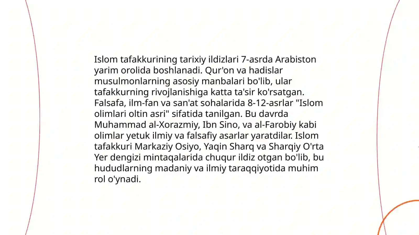 Islom tafakkuri va madaniyatning shakllanishi 3