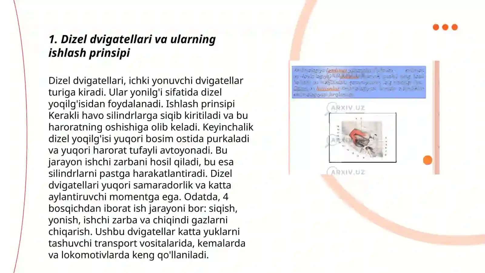 Dizel divgatellarining ta'minlash tizimi 3