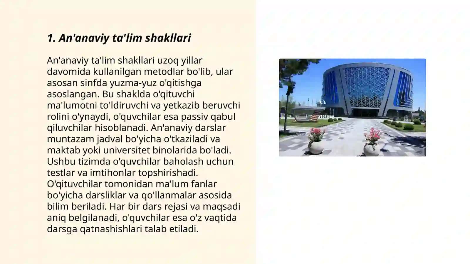 An'anaviy ta'lim shakllari 3