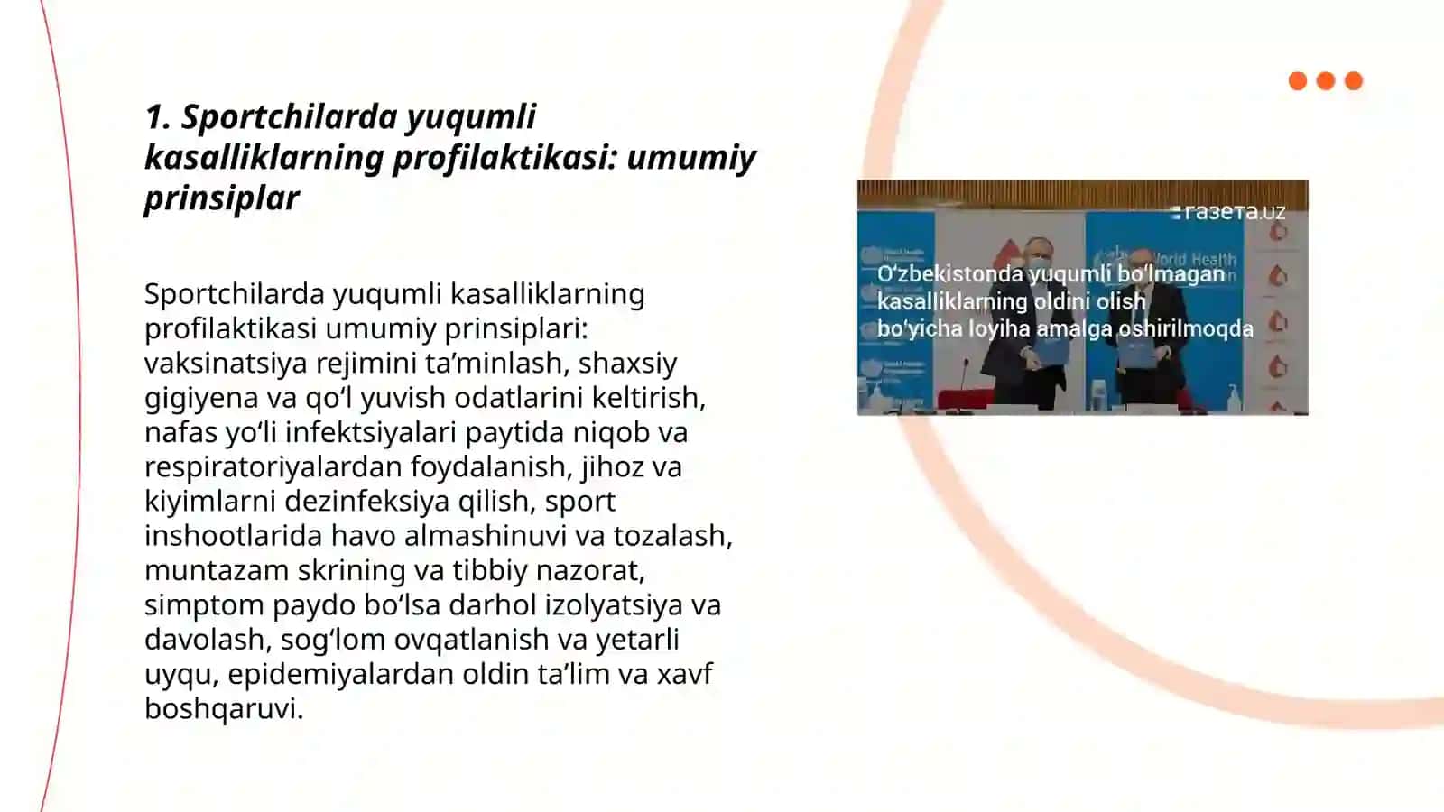 Sportchilarda yuqumli kasalliklarning oldini olish 3