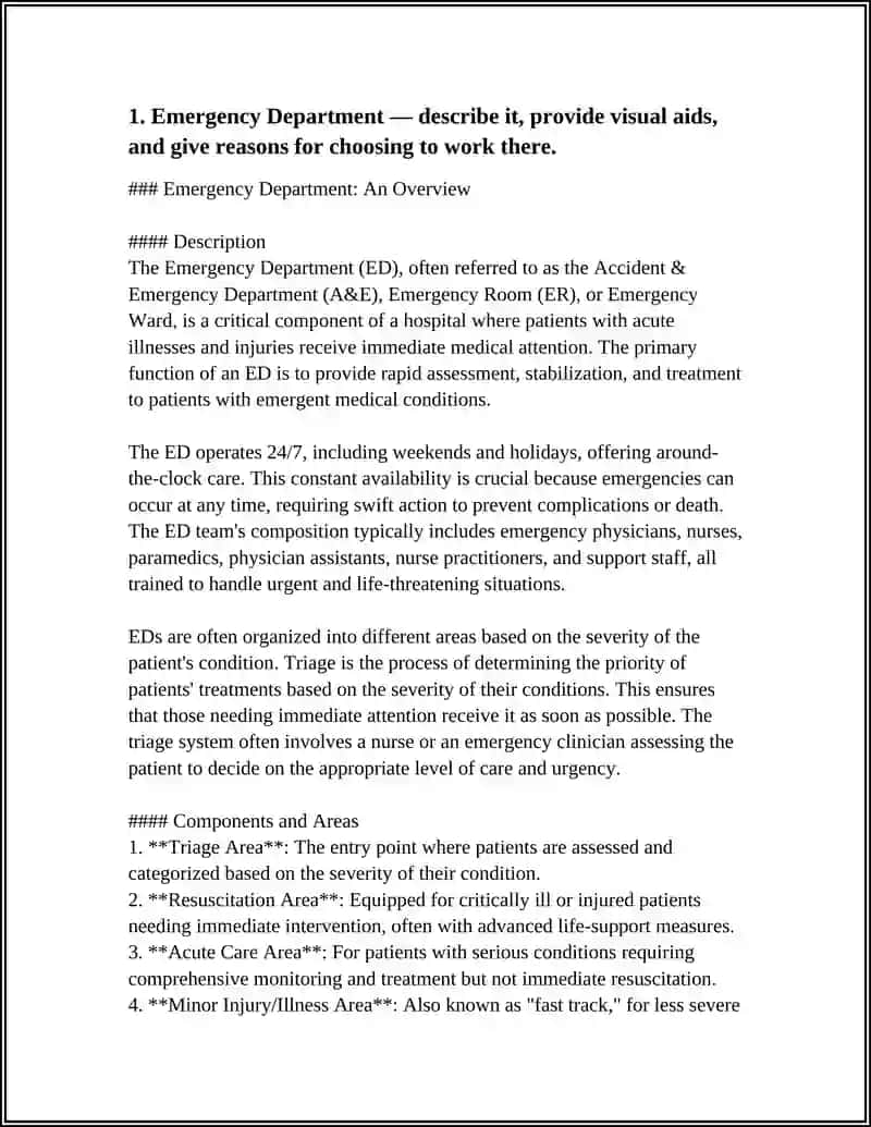 Emergency Department: An Overview 3