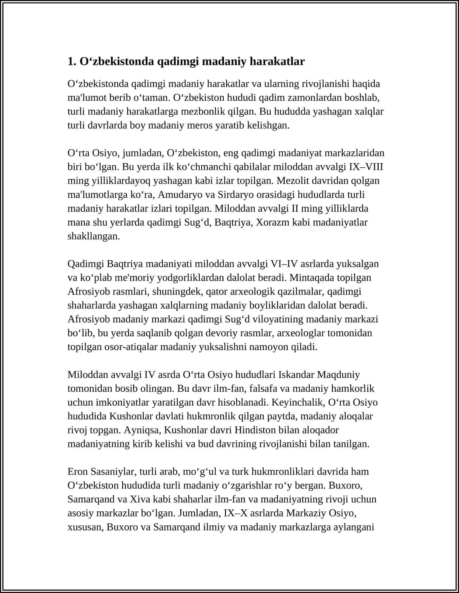 O‘ZBEKISTONDA MADANIYAT HARAKATLARI TARIXI 3