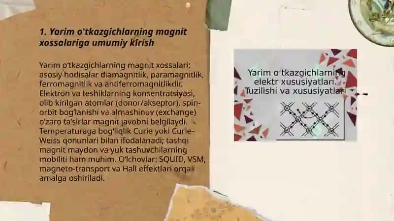 Yarim o'tkazgichlarning magnit xossalari 3