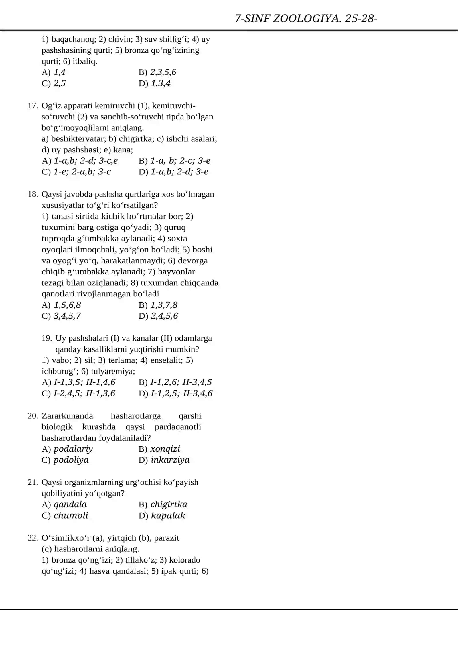 7-SINF ZOOLOGIYA. 25-28-MAVZULAR 3