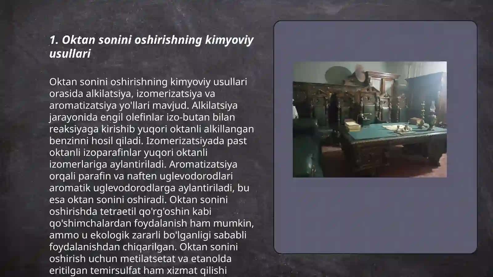 Oktan va setan sonlarini oshirish usullari 3