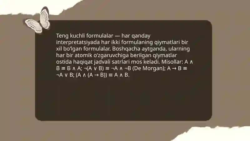 Formulalar.Teng kuchli formulalar 3