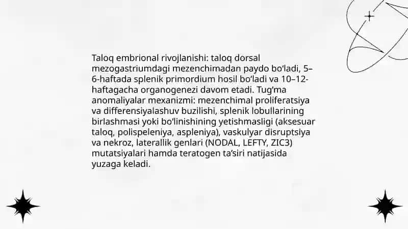 Tug'ma Anomaliyalari va O'smalari 3