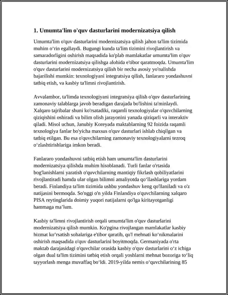 O'ZBEKISTON RESPUBLIKASIDA TA'LIM SOHASIDA AMALGA OSHIRILGAN ISLOHOTLAR 3