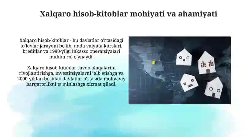 Xalqaro hisob-kitoblar xususiyatlari va ularning shakllari 3