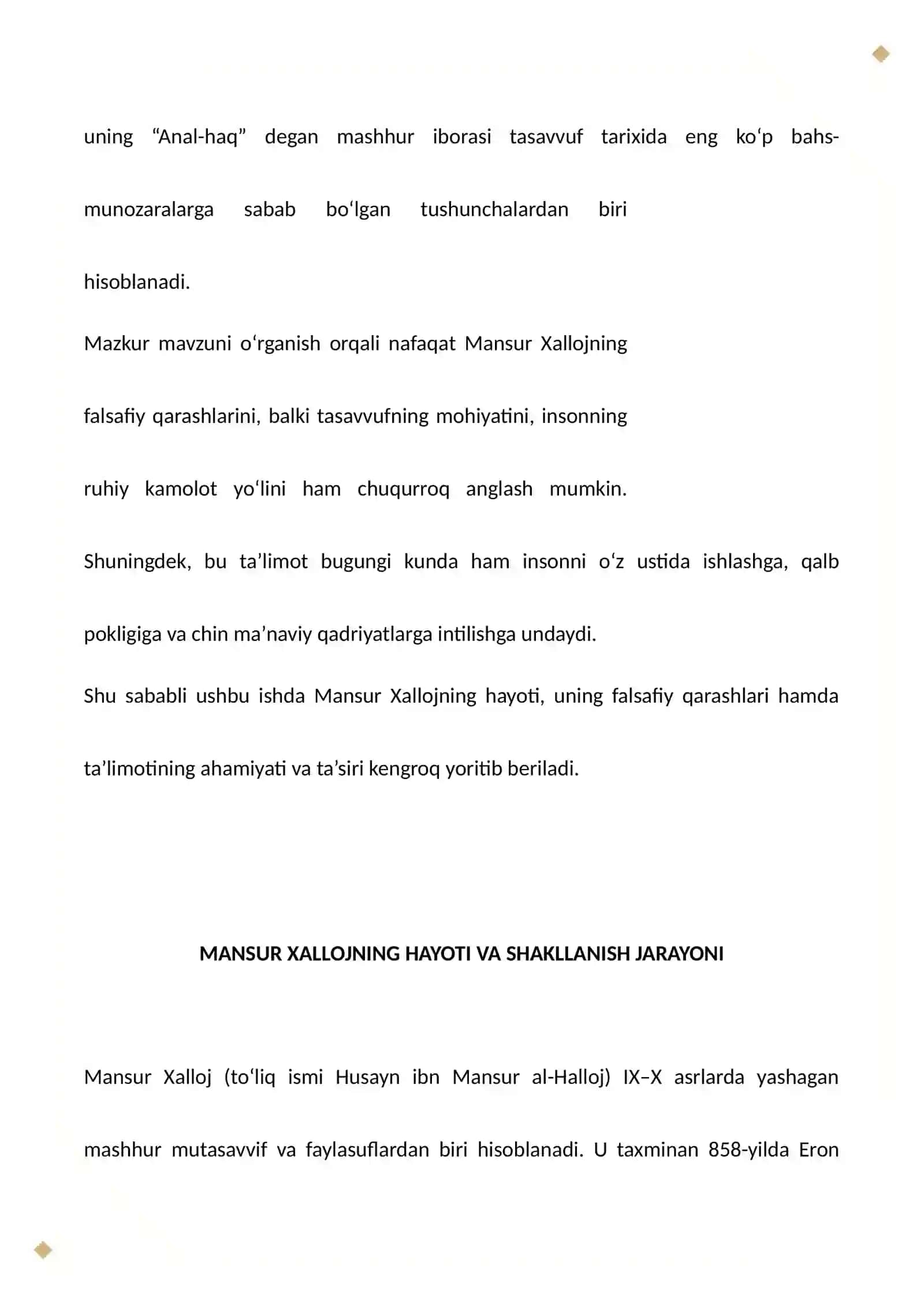 Mansur Xallojning falsafiy qarashlari 3