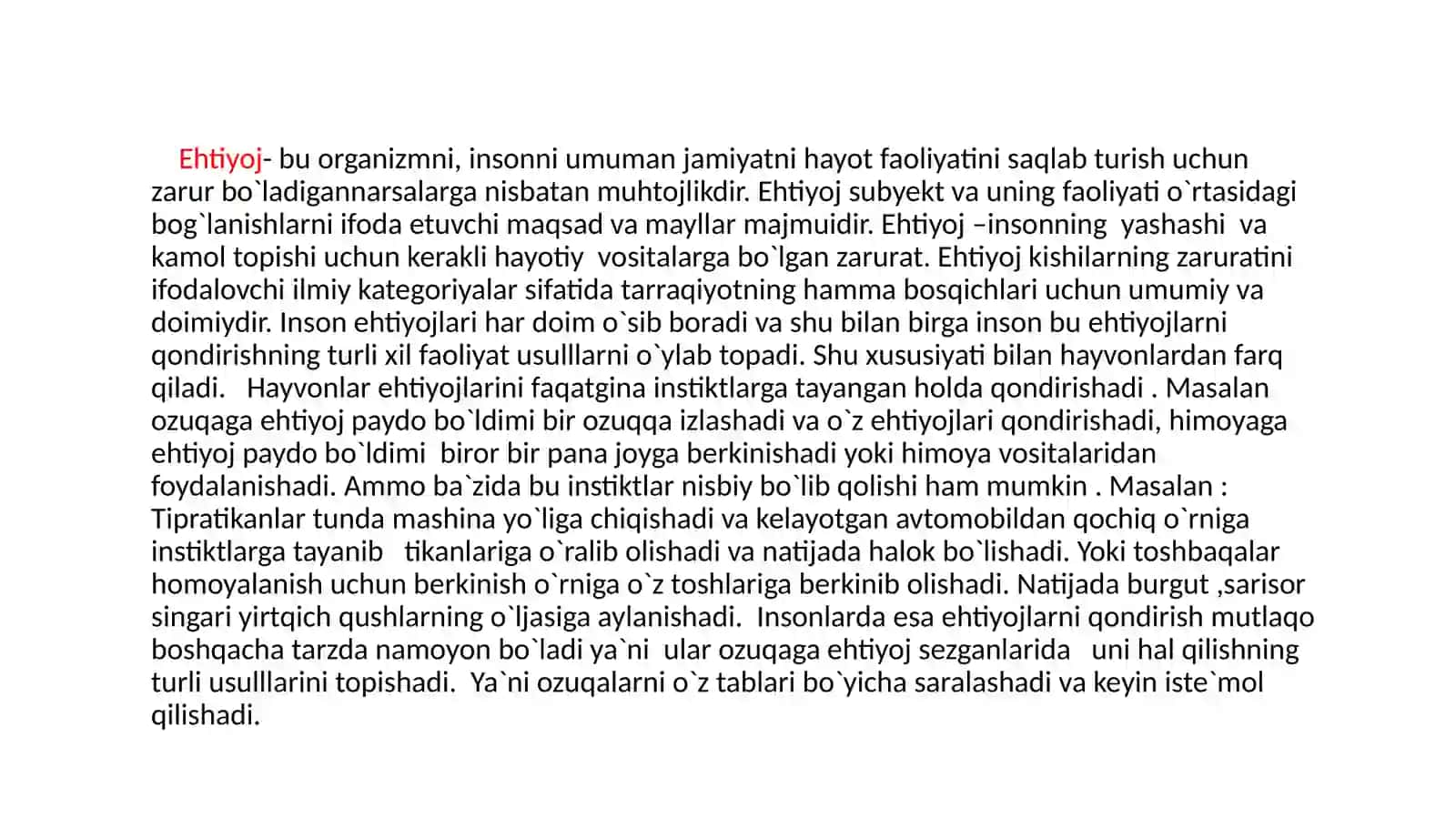Ehtiyojning klassifikatsiyasi 3