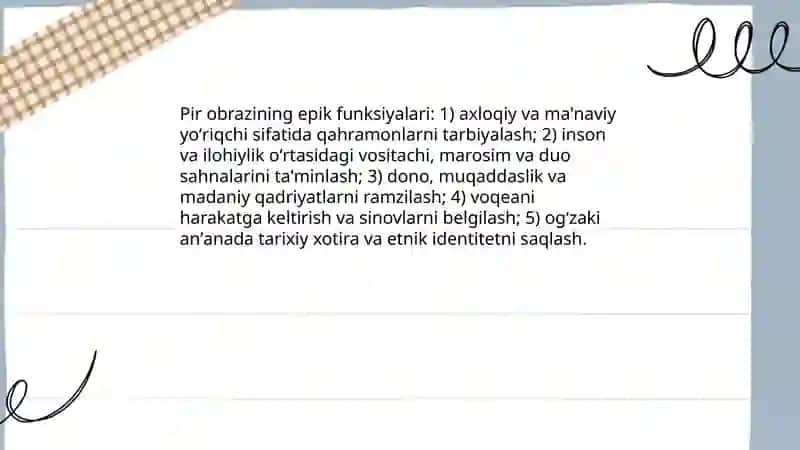 Oʻzbek xalq dostonlarida pir va Eron obrazlari 3