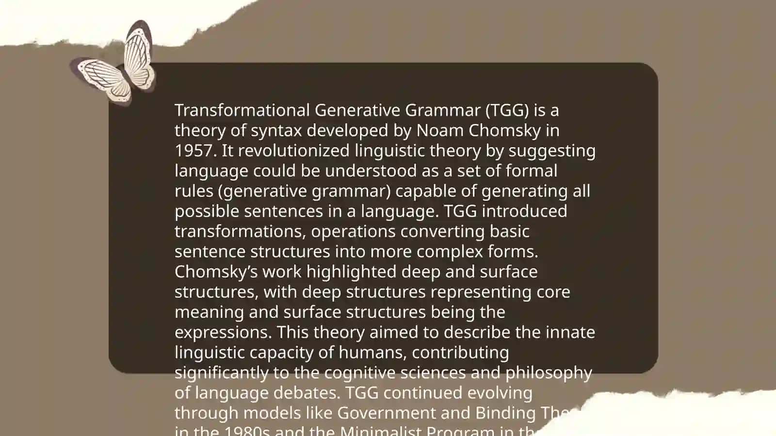 Transformational generative grammar 3