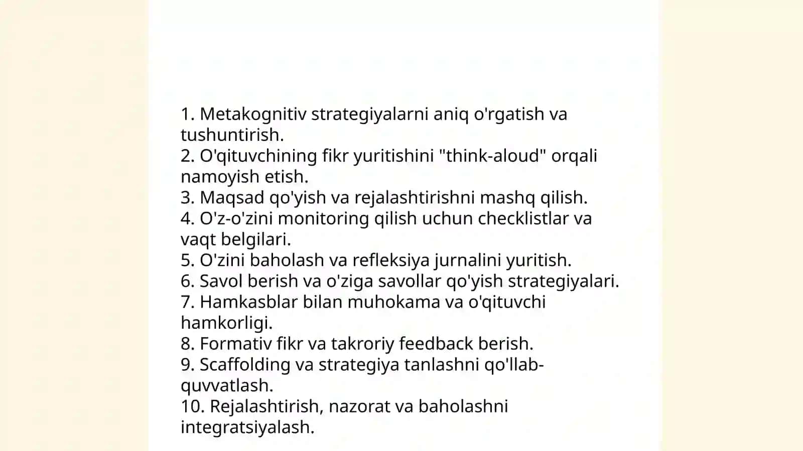 O'quv bilish komponentligini rivojlantirish 3