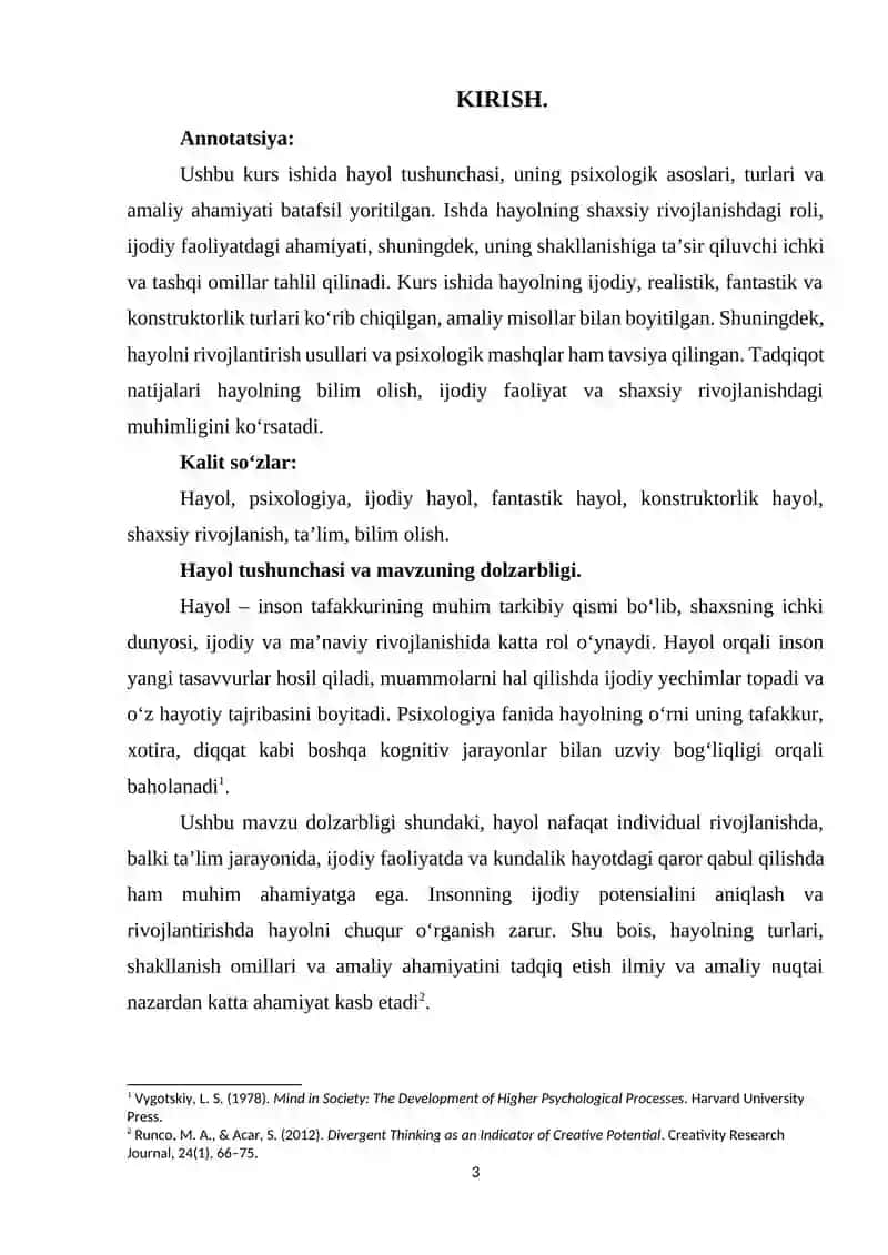 Hayol xaqida umumiy tushuncha 3