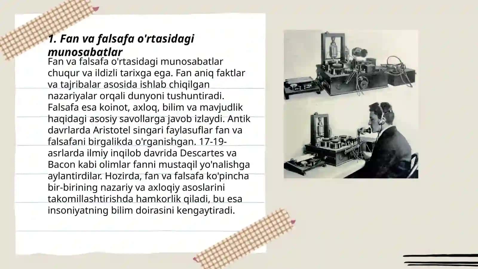 Fan va falsafa o'rtasidagi munosabatlar 3
