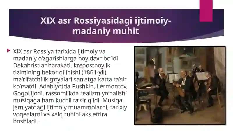 XIX asrning rus musiqa madaniyati 3