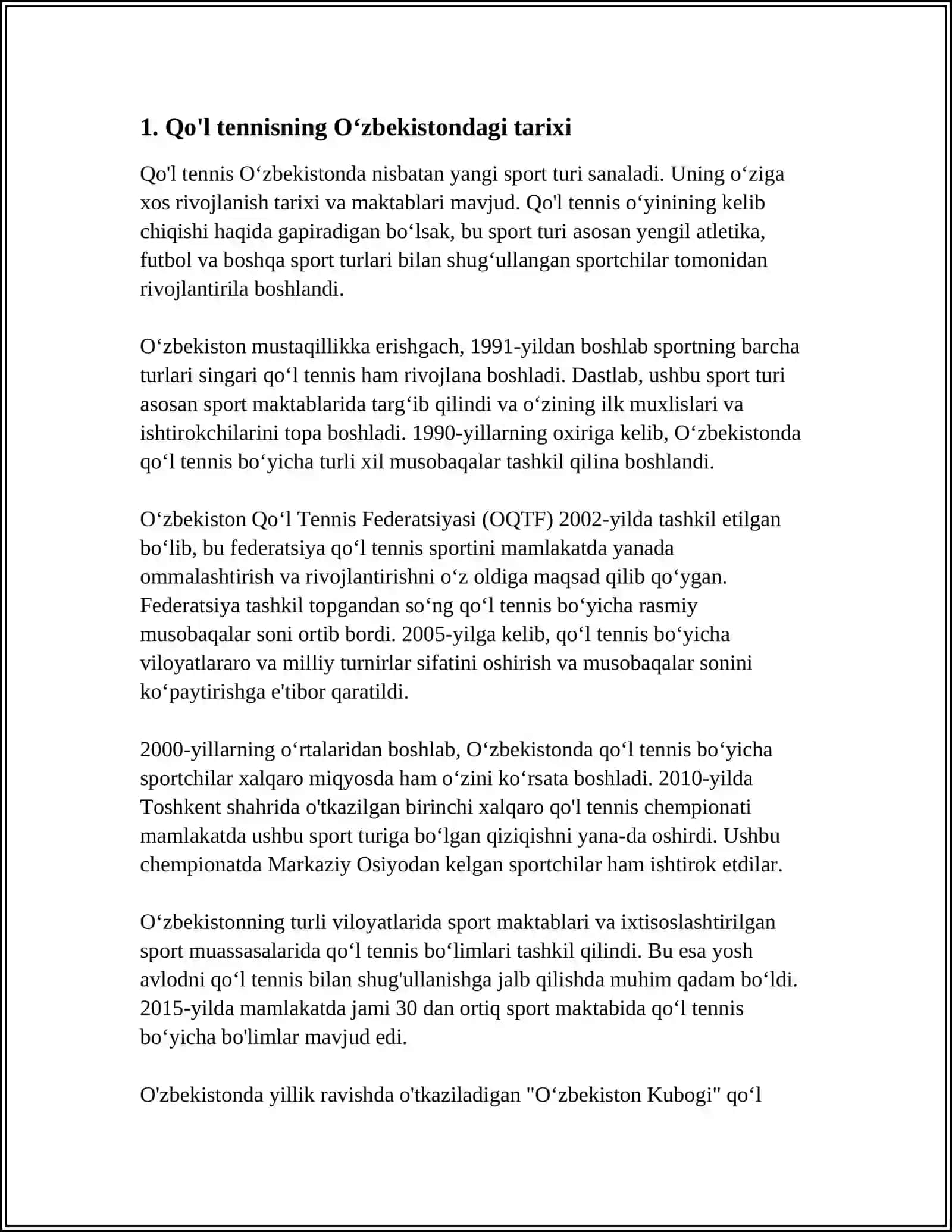 O‘ZBEKISTONDA QO‘L TENNISINING RIVOJLANISHI 3