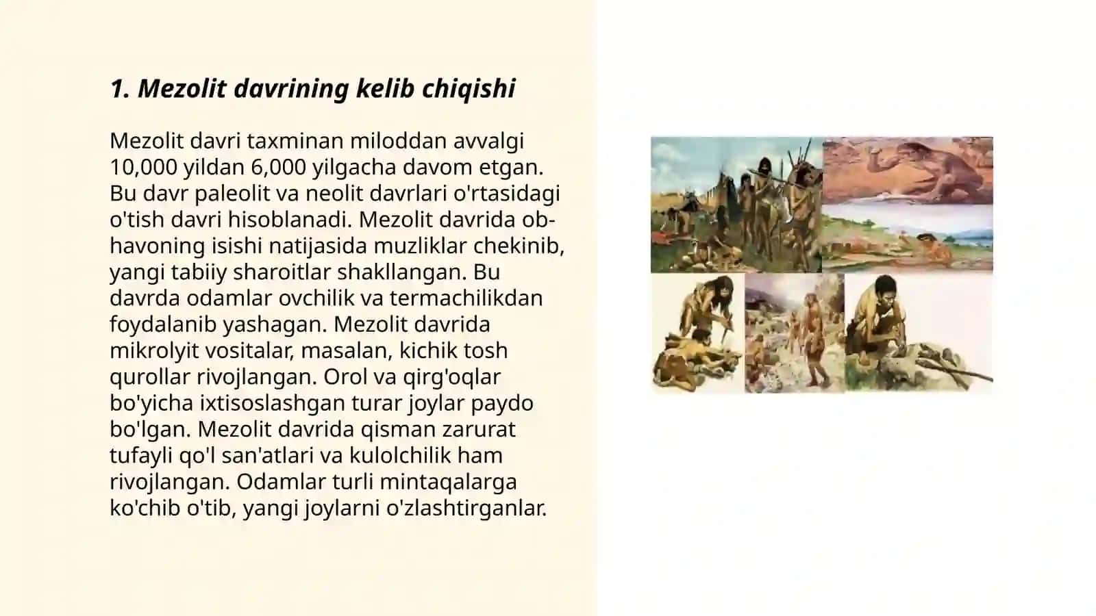 Mezolit davri va uning bosqichlari 3