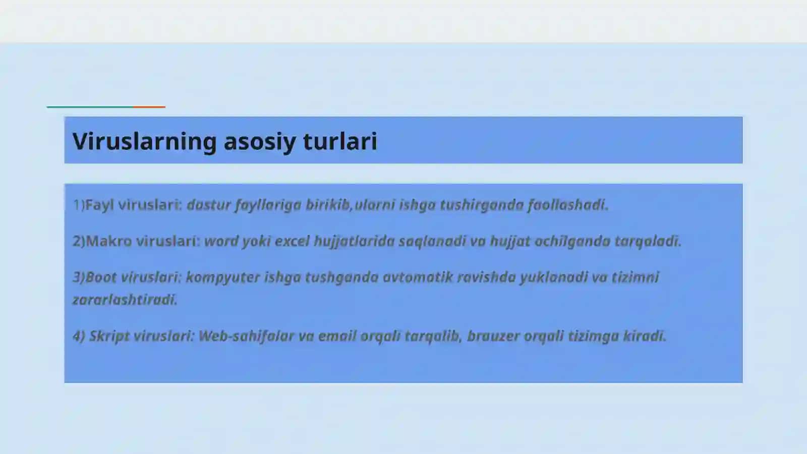 Kompyuter viruslari haqida ma’lumot 3