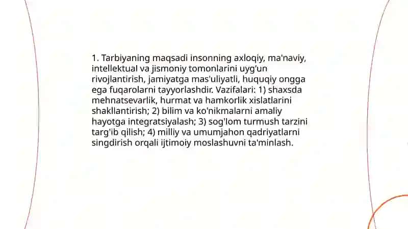 Tarbiyaning maqsad va vazifalari 3