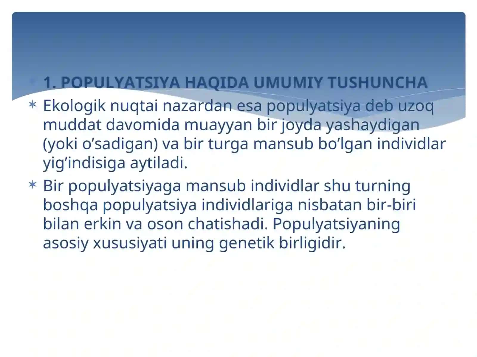 Populyatsiya ekologiyasi 3