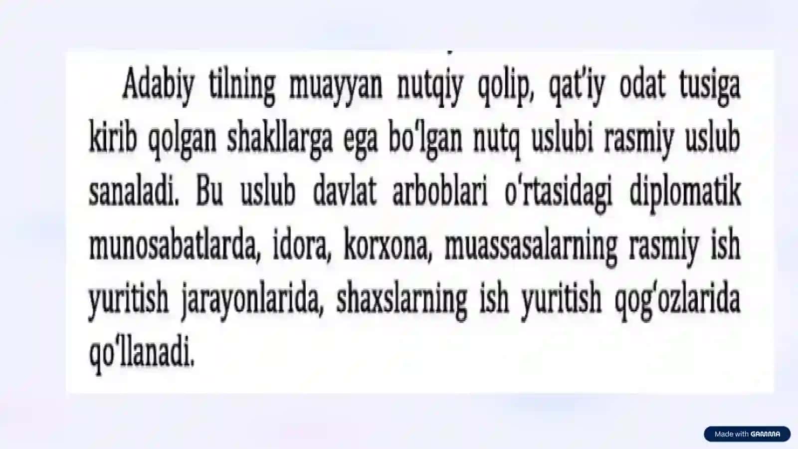 Nutq uslublari: tilning ifodaviy imkoniyatlari 3