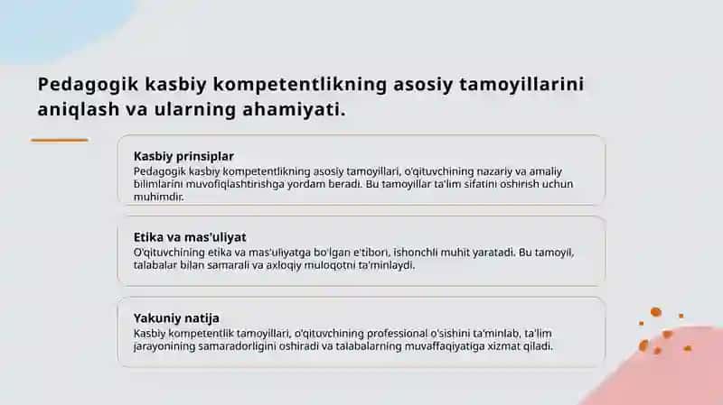 Pedagogik kasbiy kompetentligini rivojlantirish 3