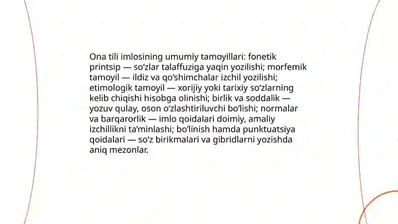 Ona tili imlosining tamoyillari 3