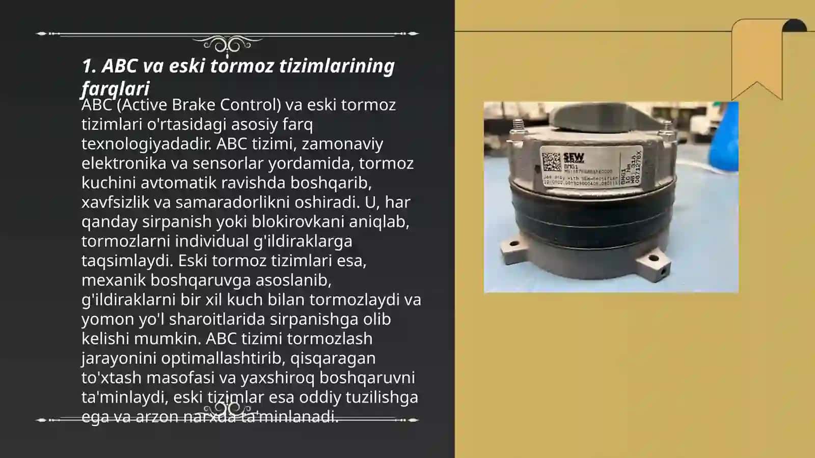 ABC va eski tormoz tizimlari 3