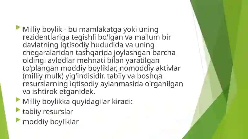 milliy boylik tushunchasi 3