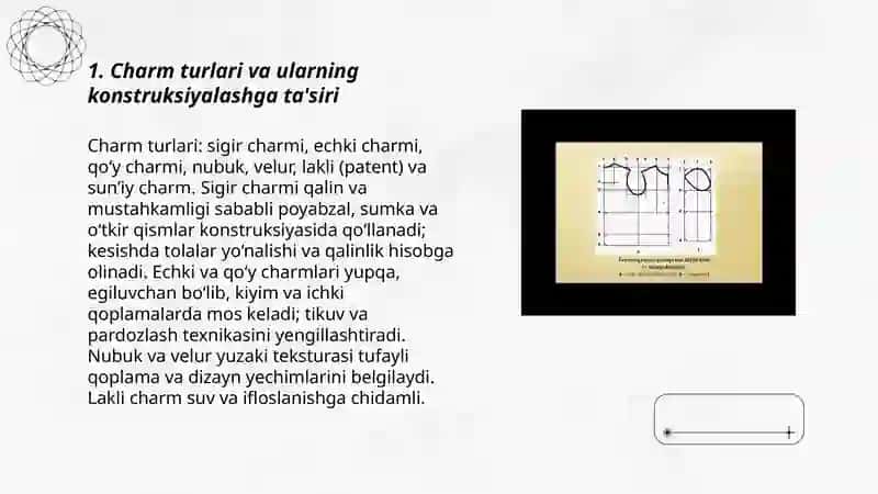 Charmdan tikuv buyumlarni konstruksiyalash 3