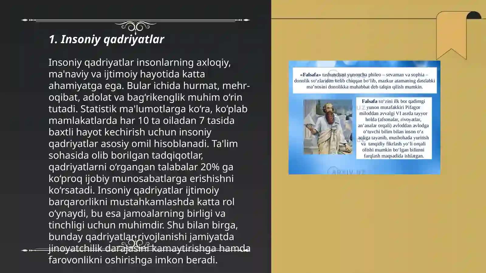 Manaviy tarbiya togrisidagi ilk tasavvurlar, qarashlar va talimotlar 3
