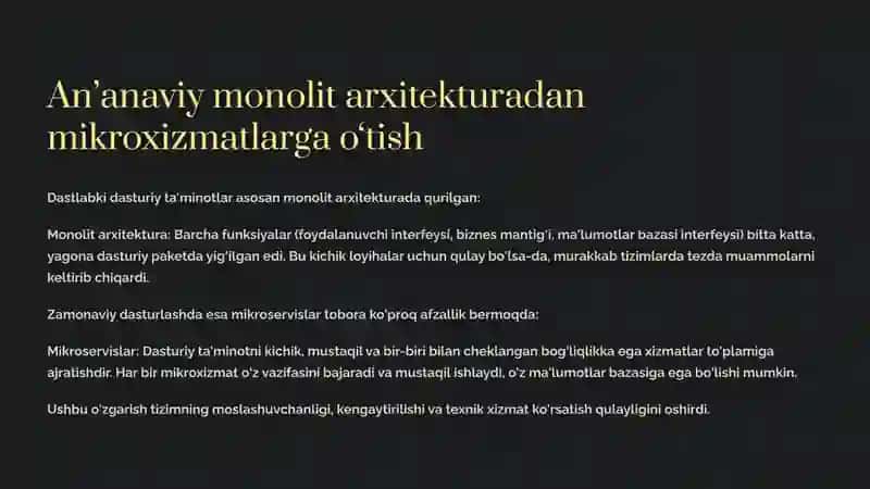 Mijoz–server arxitekturasi va uning zamonaviy tarmoqlardagi qo‘llanilishi 3