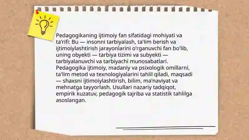 Pedagogika -ijtimoiy fan sifatida 3
