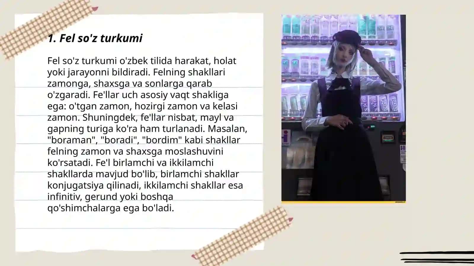 Fel va Ravish so'z turkumi 3