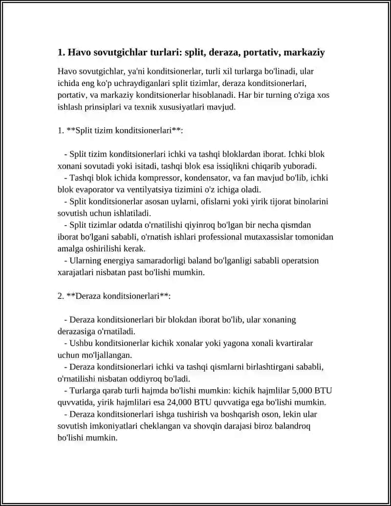 HAVO SOVUTGICHLAR. HAVO ISITGICHLAR 3
