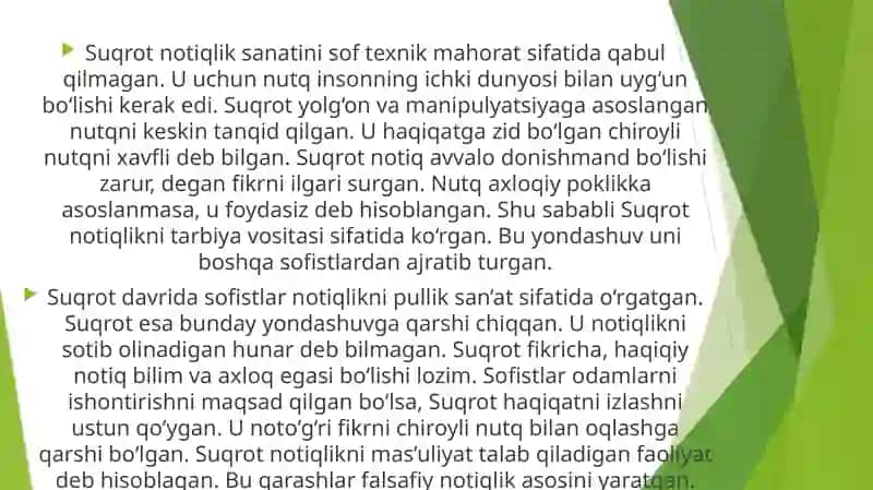 Suqrotning notiqlik san’ati haqida qarashlari 3