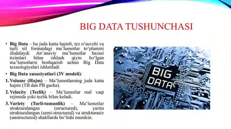 Big Data va ma'lumotlarni saqlash texnologiyalari. 3