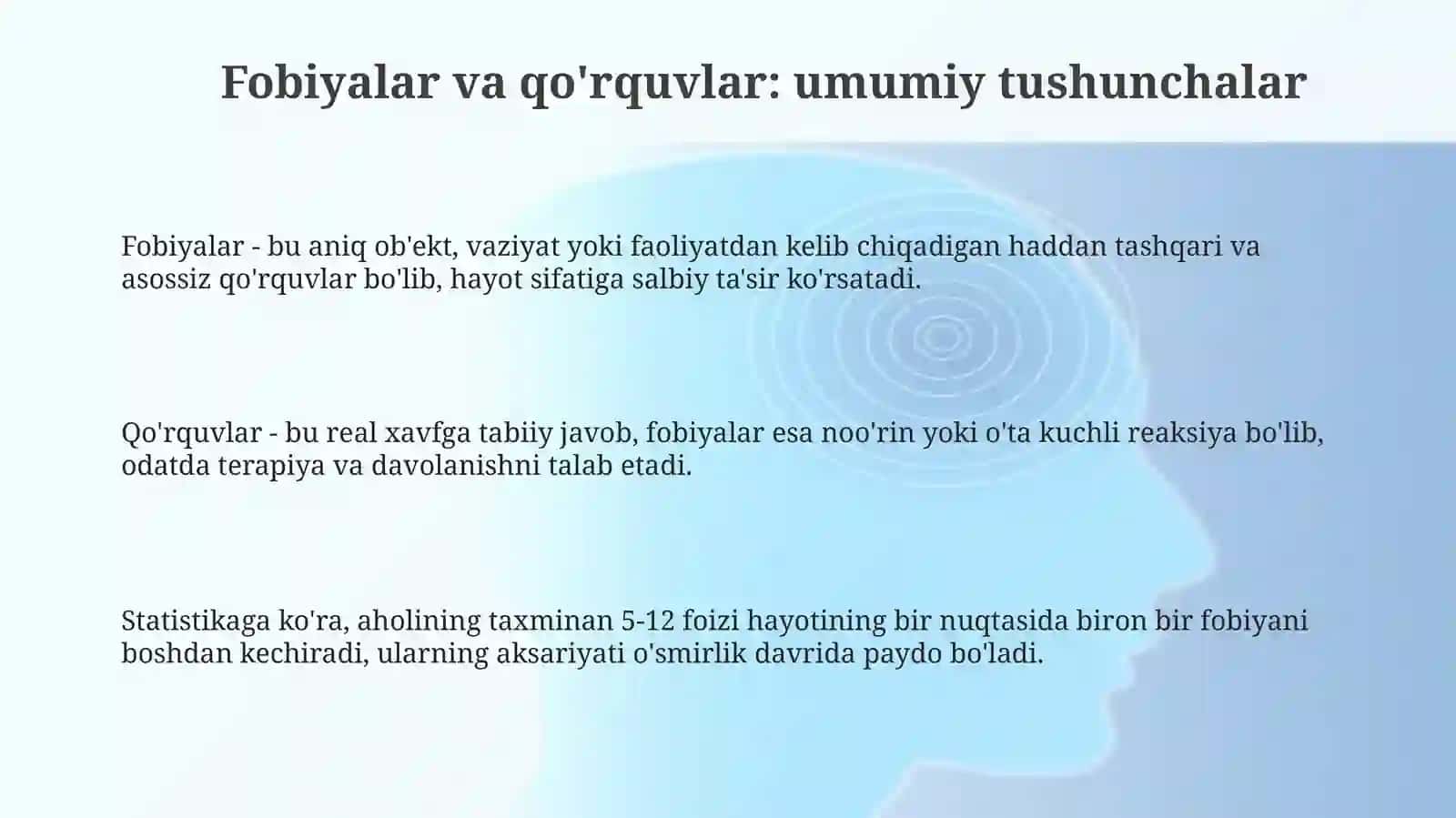 Fobiya va qorquv bilan ishlash usullari 3