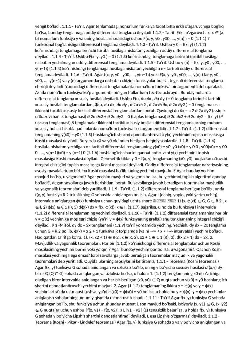 OddiyDifferensial Tenglamalar 3