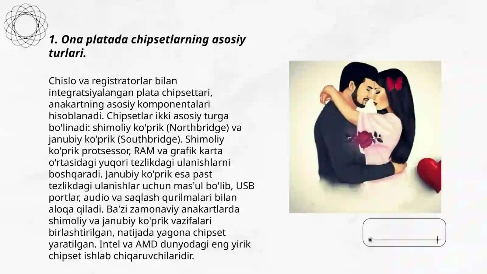 Ona plataning chipsetlari bilan tanishish 3