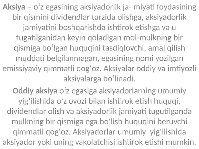 Aksiyalar Bozori 3
