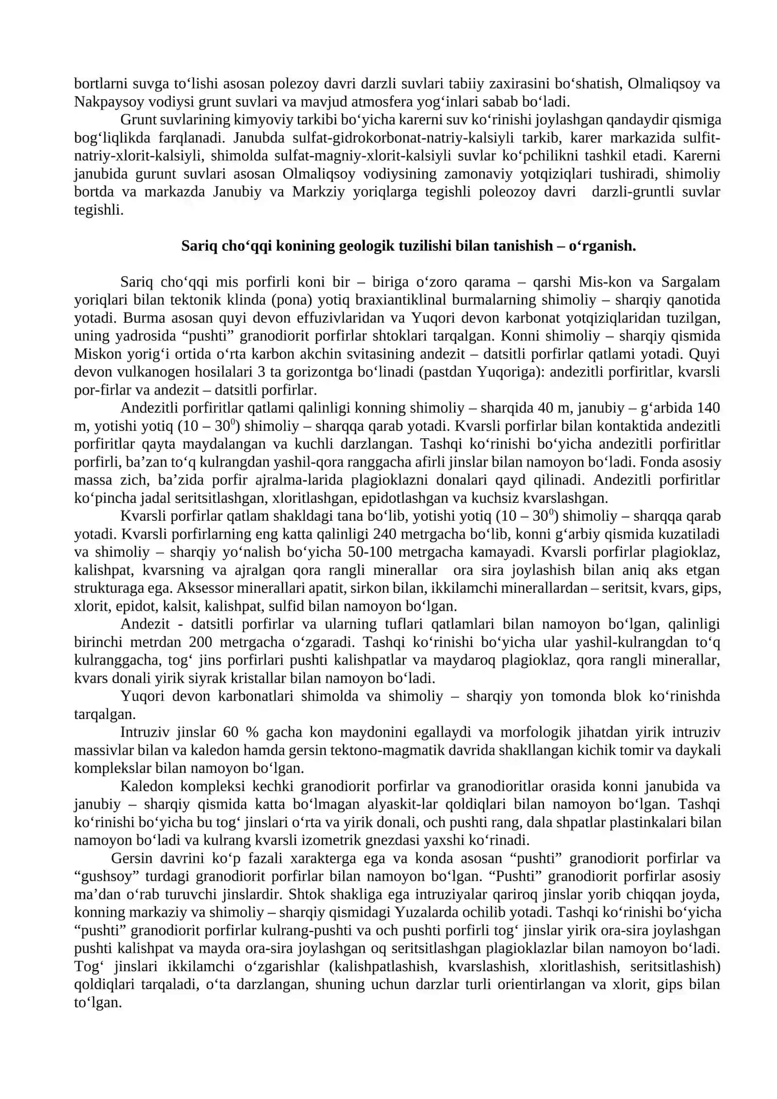 Konining geologik tuzilishini o‘rganish 3